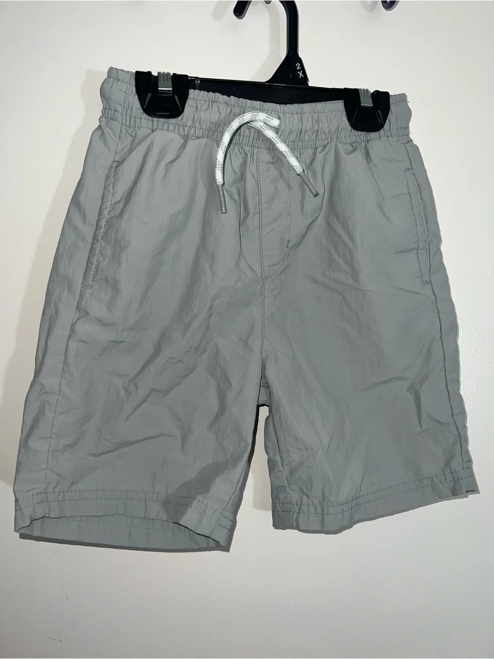 Old Navy Light Gray Drawstring Kids Shorts
